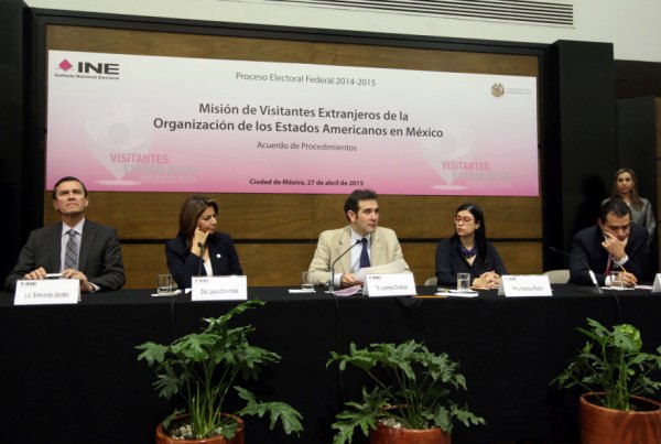 Celebra INE y OEA acuerdo misión internacional de observación electoral..