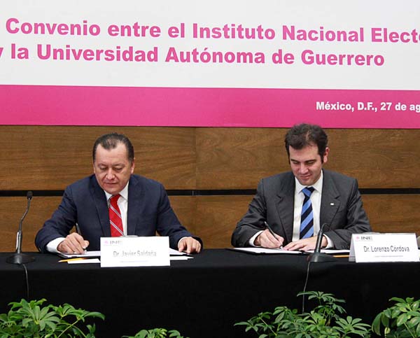 Firma de Convenio entre el INE y la Universidad Autónoma de Guerrero.