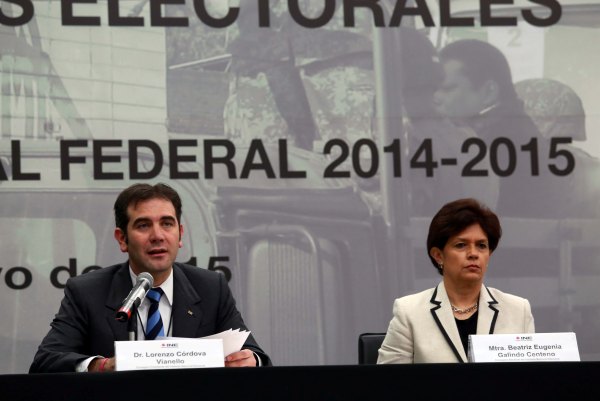 Consejero Presidente Lorenzo Córdova Vianello y la Consejera Electoral Eugenia Galindo Centeno.