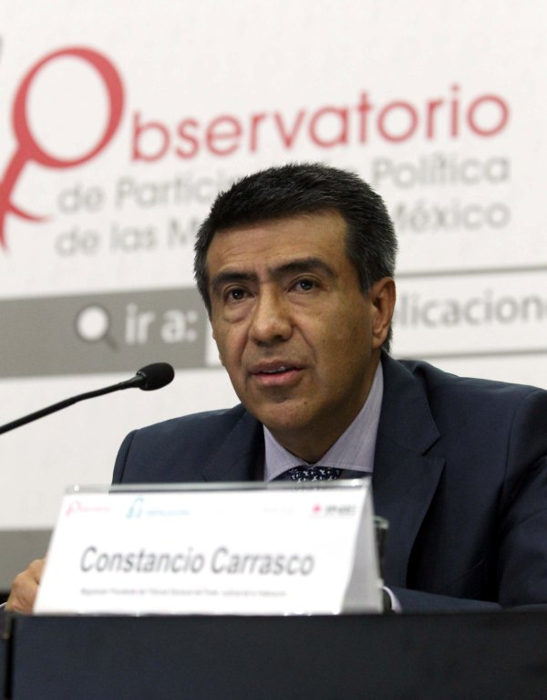 Magistrado Presidente del TEPJF Constancio Carrasco Daza.