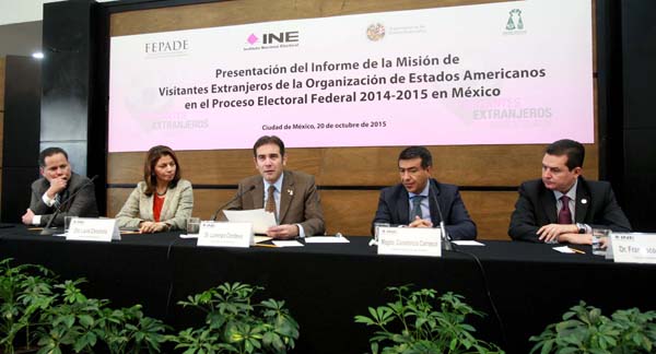 Presentación del Informe de la Misión de Visitantes Extranjeros de la Organización de los Estados Americanos (OEA).