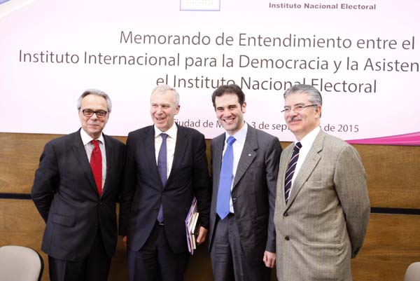Firma de Memorando de entendimiento entre el Instituto Internacional para la Democracia y la Asistencia Electoral y el Instituto Nacional Electoral.