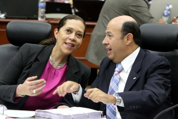 Consejera y Consejero Electoral Adriana Favela Herrera y Enrique Andrade González.