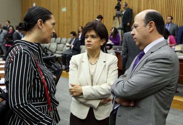Consejeras y Consejero Electorales Adriana Favela Herrera, Beatriz Galindo Centeno y Enrique Andrade González.