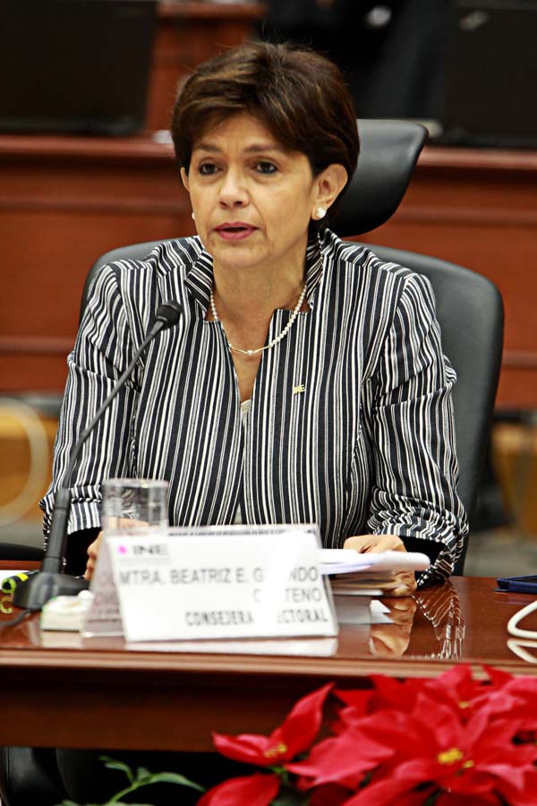 Consejera Electoral  Beatriz Galindo Centeno.
