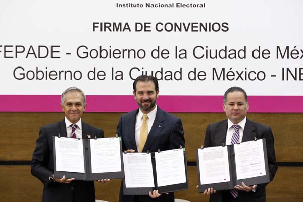 Firma de Convenios  FEPADE -Gobierno de la Ciudad de México e INE.