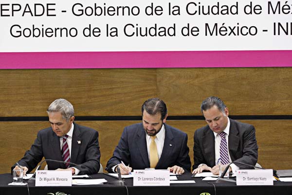 Firma de Convenios  FEPADE -Gobierno de la Ciudad de México e INE.