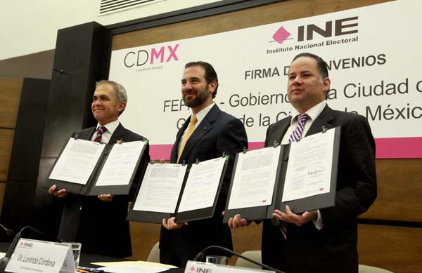 Firma de Convenios  FEPADE -Gobierno de la Ciudad de México e INE. 