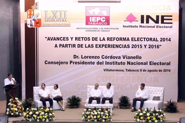 Conferencia Magistral Avances y retos de la Reforma Electoral 2014 a partir de las experiencias 2015 y 2016.