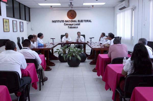Reunión con el Instituto Electoral de Participación Ciudadana de Tabasco.