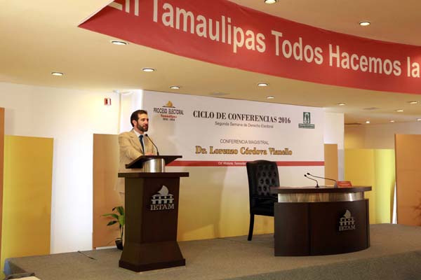 Consejero Presidente del INE Lorenzo Córdova Vianello en la Conferencia Inaugural: El Proceso Electoral Ordinario en Tamaulipas 2015-2016.