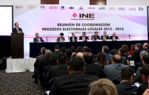 Reunión de Coordinación con los Organismos Públicos Locales Electorales 2015-2016.