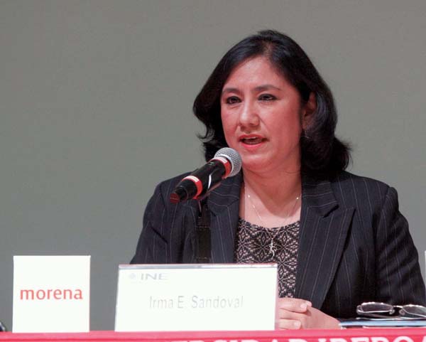 Candidata Morena  Irma Eréndira Sandoval Ballesteros 

