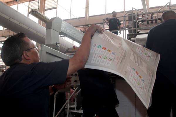   Aspectos Inicio de  Producción de material electoral para la elección de la Asamblea Constituyente de la CDMX. Talleres Gráficos de México.

