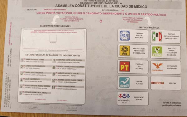  Aspectos Inicio de  Producción de material electoral para la elección de la Asamblea Constituyente de la CDMX. Talleres Gráficos de México.