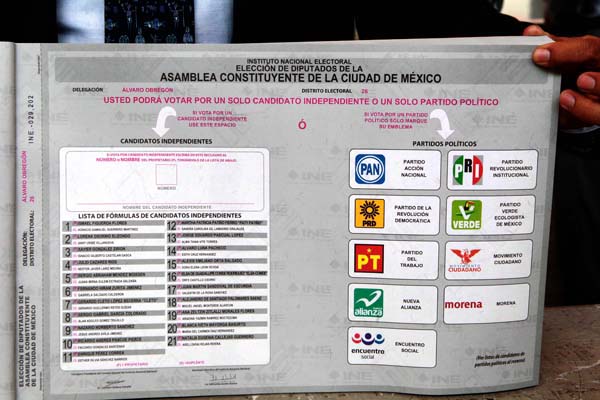 Aspectos del Inicio de la distribución de Boletas para la Elección de la Asamblea Constituyente de la CDMX