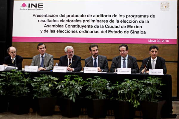  Presentación del Protocolo de Auditoria al PREP de la Elección de la Asamblea Constituyente de la CDMX y de las Elecciones Ordinarias de Sinaloa.