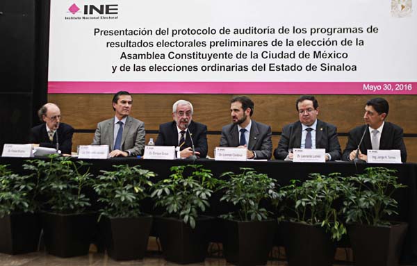 Presentación del Protocolo de Auditoria al PREP de la Elección de la Asamblea Constituyente de la CDMX y de las Elecciones Ordinarias de Sinaloa.