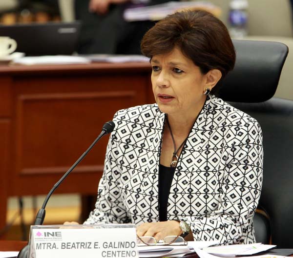 Consejera Electoral  Beatriz Galindo Centeno.


