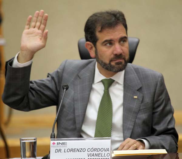  Consejero Presidente Lorenzo Córdova Vianello.