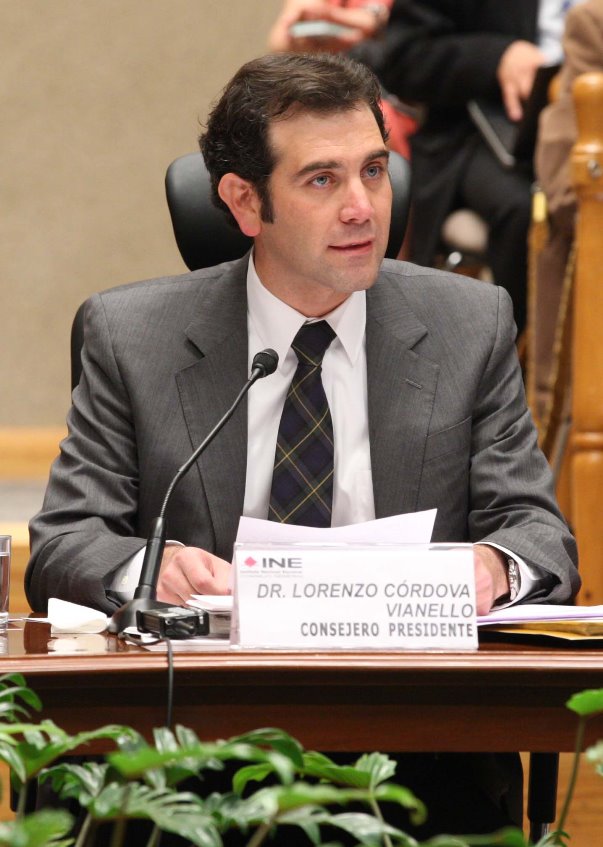 Consejero Presidente del Instituto Nacional Electoral Lorenzo Córdova Vianello.