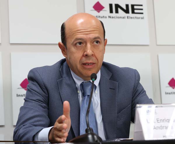 Consejero Electoral Enrique Andrade González Presidente de la Comisión de Fiscalización del INE.