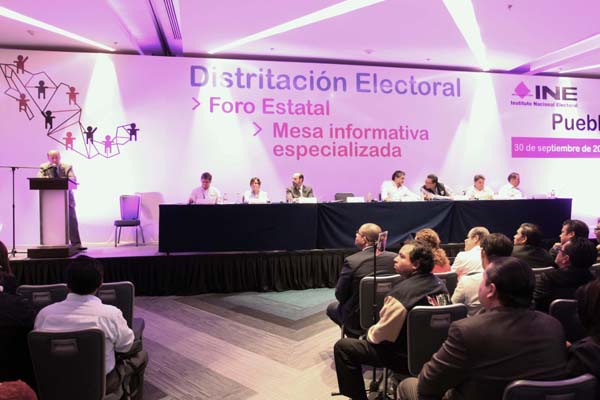 Distritación Electoral: Foro Estatal, Mesa informativa especializada.