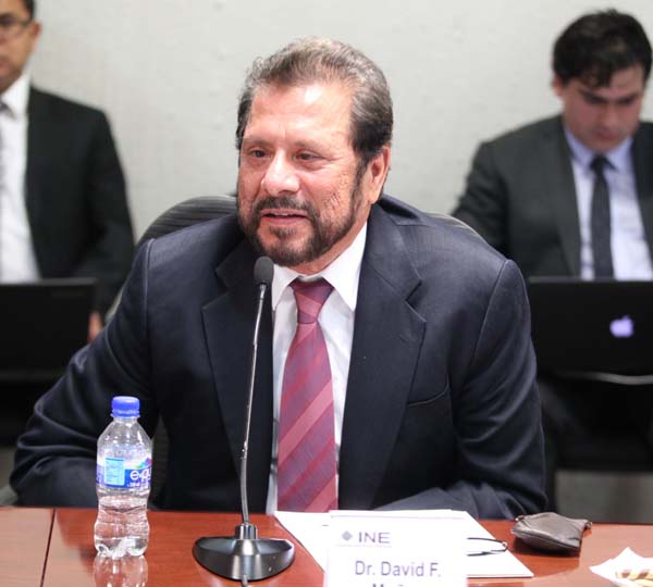 Integrante del  Comité Técnico Asesor del Programa de Resultados Electorales Preliminares (COTAPREP)  David Fernando Muñoz Negrón