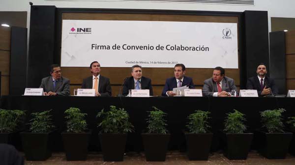 Firma de Convenio de Colaboración INE-CNDH.