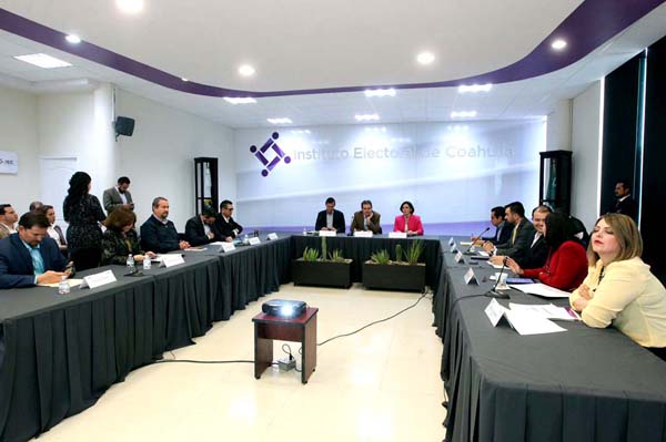 Reunión INE con el Instituto Electoral de Coahuila.