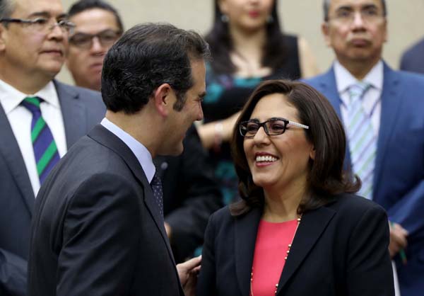 Consejero Presidente Lorenzo Córdova Vianello y la Consejera Electoral Claudia Zavala Pérez.